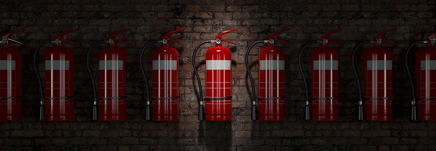 Различные варианты установки водных огнетушителей