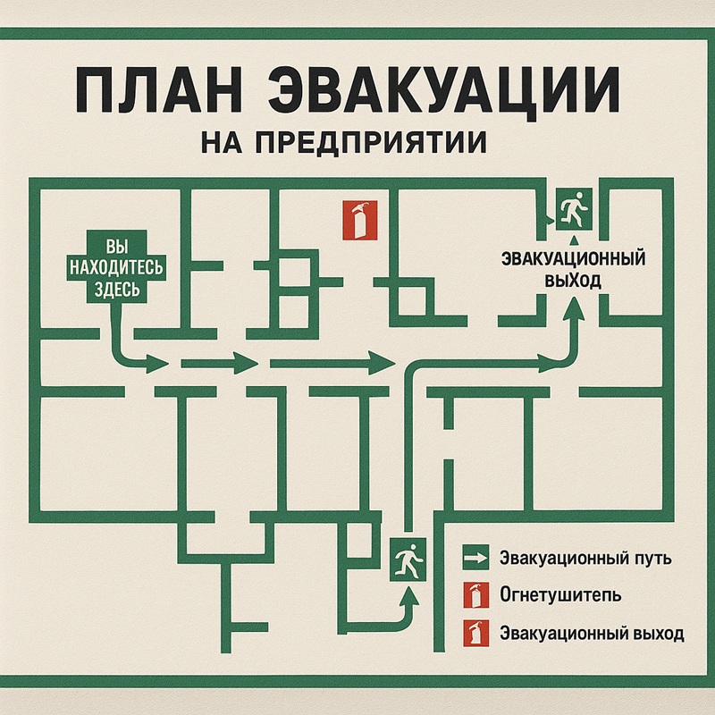 Почему недостаточно просто распечатать план эвакуации