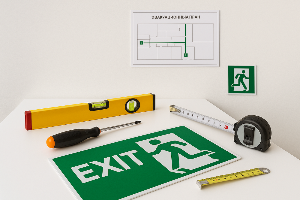 Что нужно проверить перед установкой эвакуационных знаков