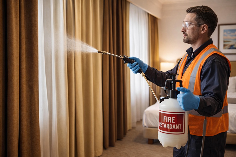 Огнезащитная обработка штор и занавесей в отелях