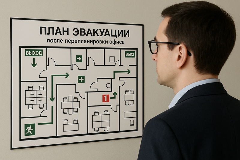 Как обновить планы эвакуации после перепланировки офиса