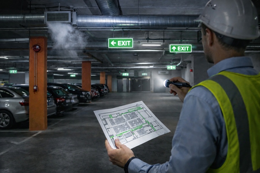 Пожарная безопасность подземных парковок