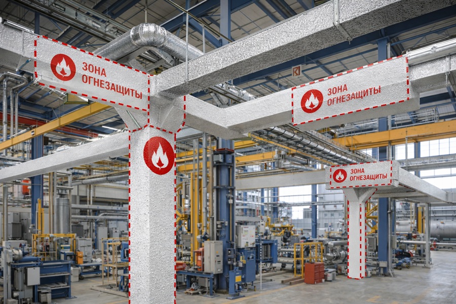 Огнезащита объекта при реконструкции без остановки работы