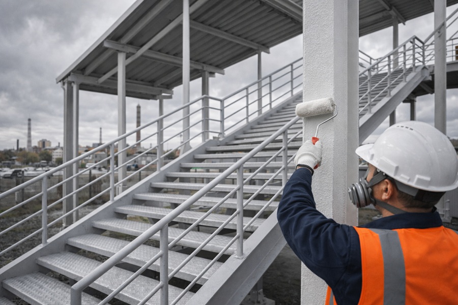 Огнезащита металлоконструкций на открытых эстакадах